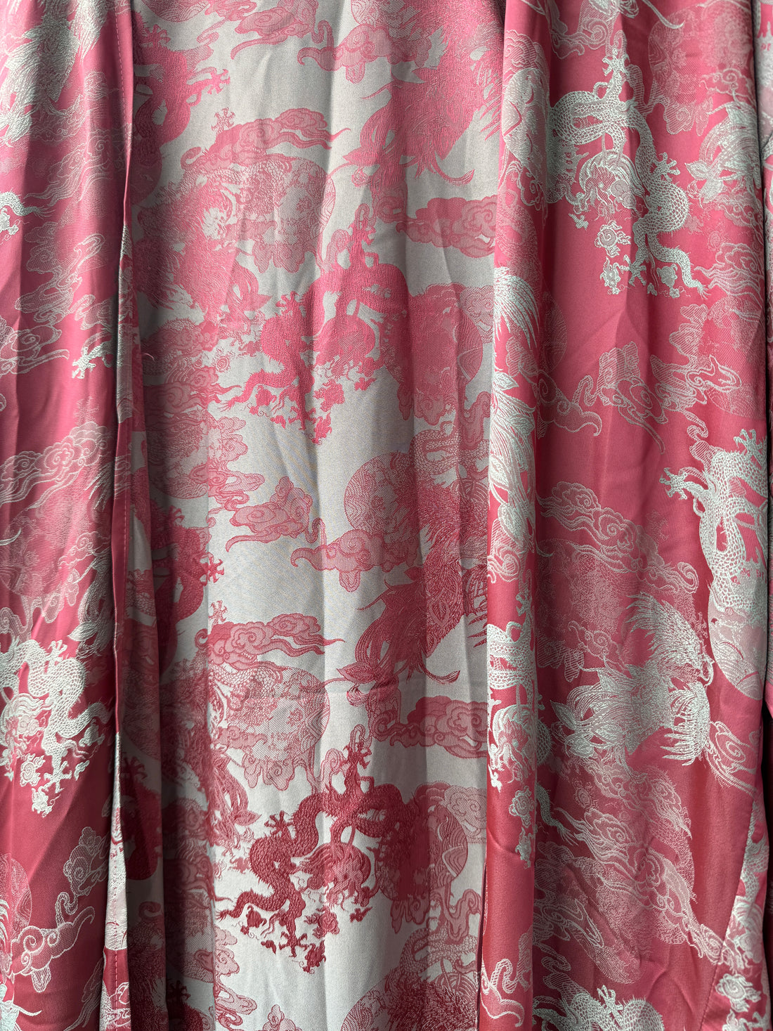 Unisex Dancing Dragon Long Kimono (Mauve Destiny)