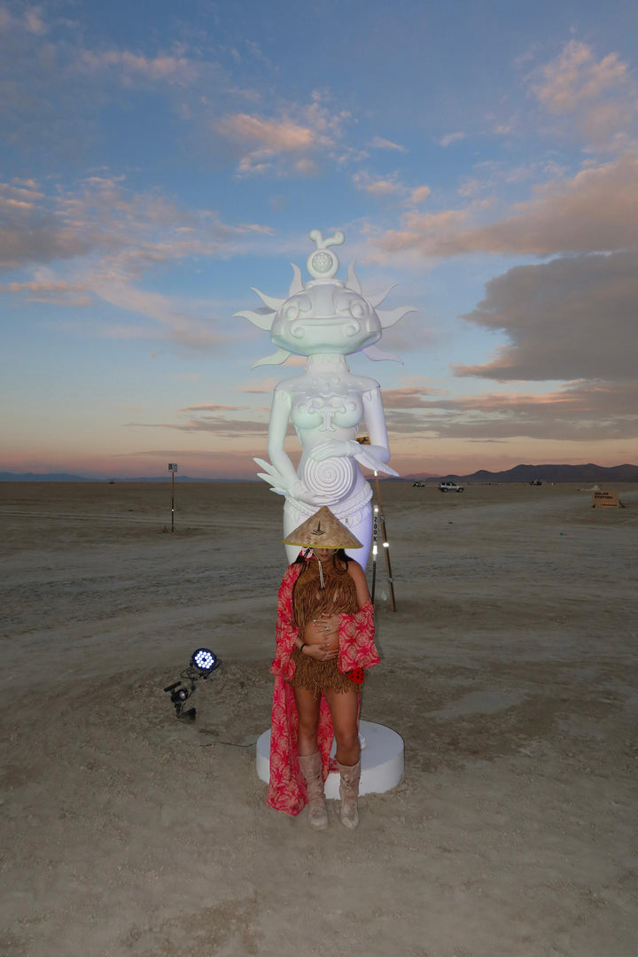 Unisex Imperial Long Kimono (Gilded Fuchsia)