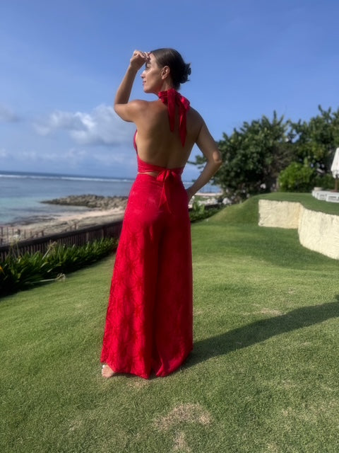 Athens Silk Set in Imperial Royal Red