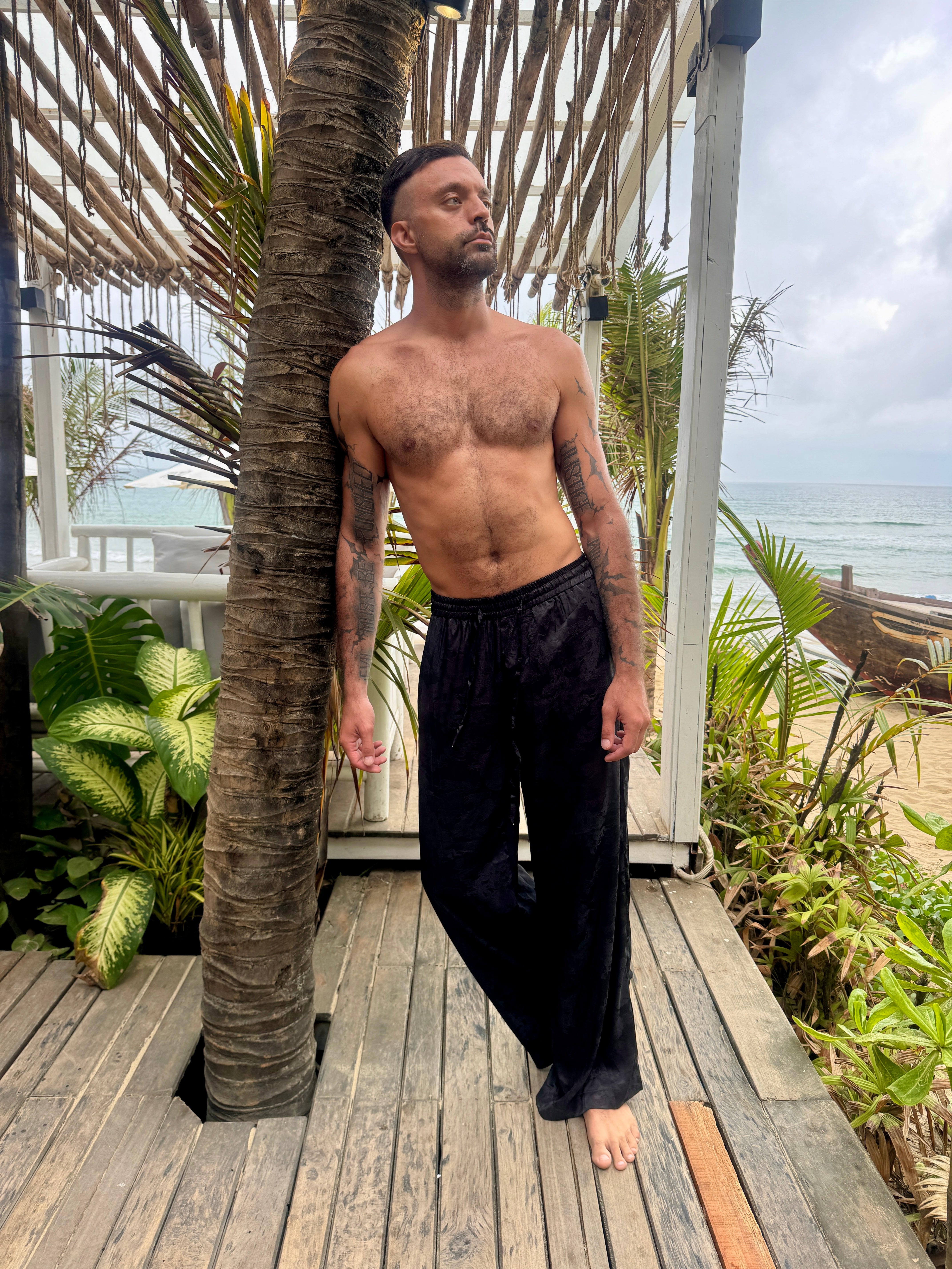 Dancing Dragon Drawstring Elastic Pants