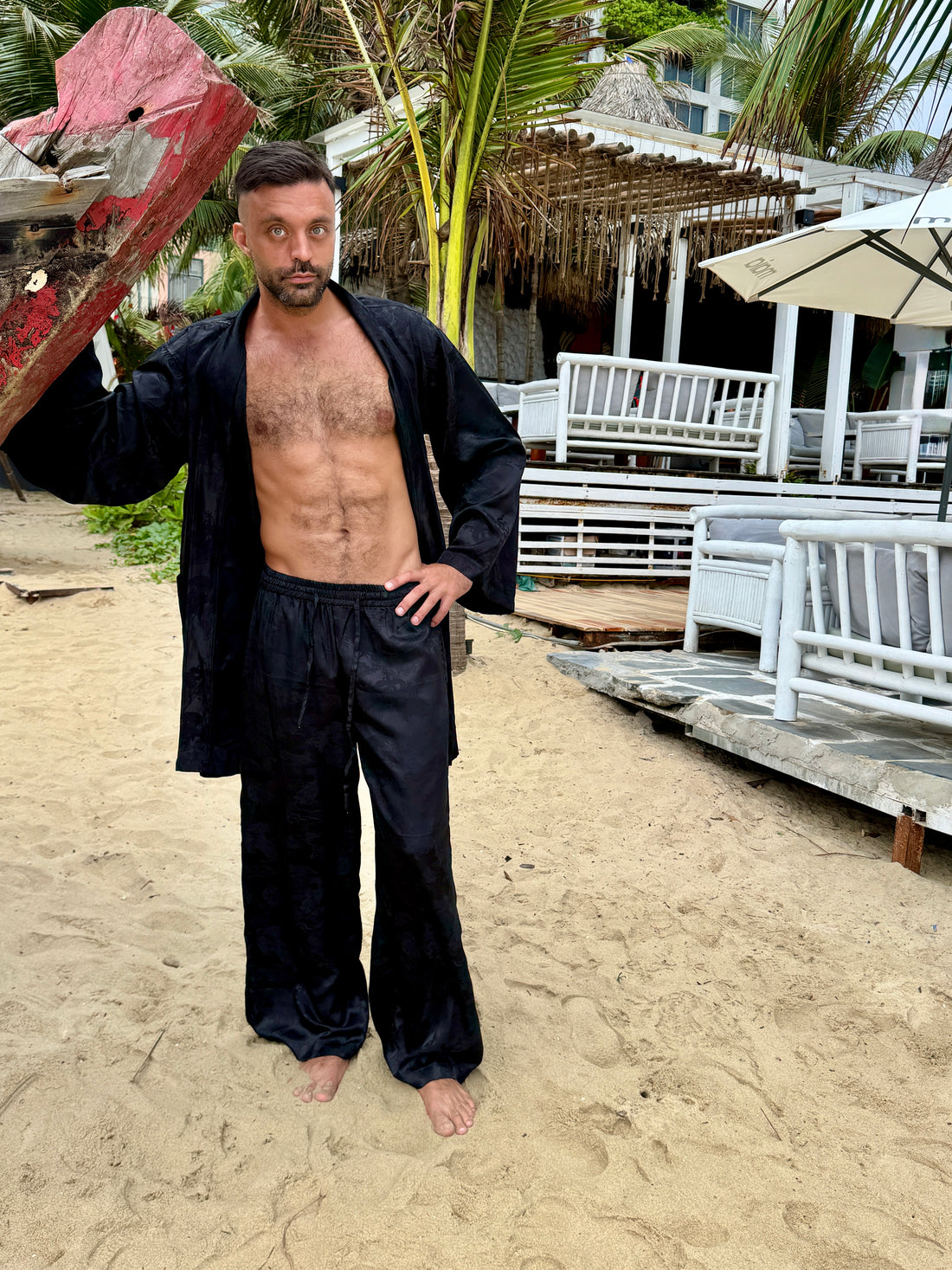 Dancing Dragon Drawstring Elastic Pants