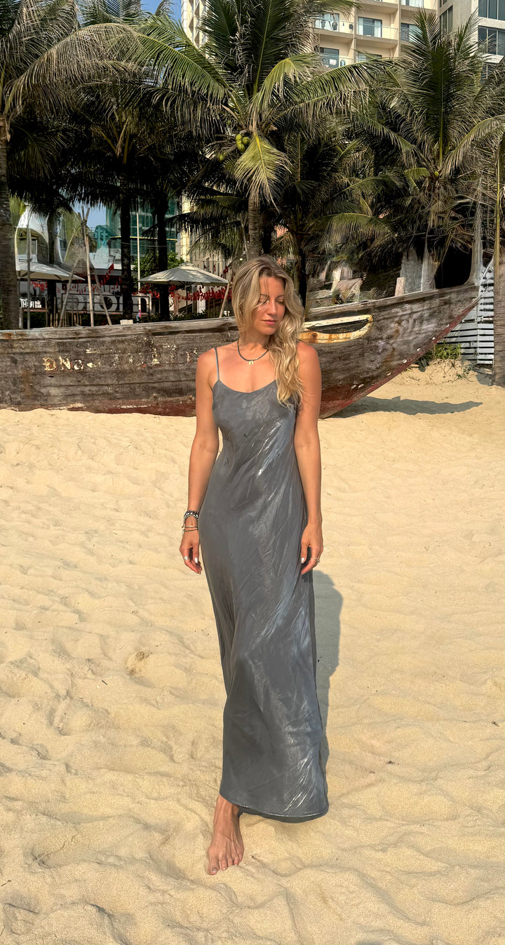 Luminescent Silver Sheen Maxi