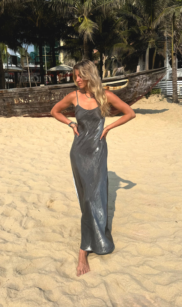 Luminescent Silver Sheen Maxi