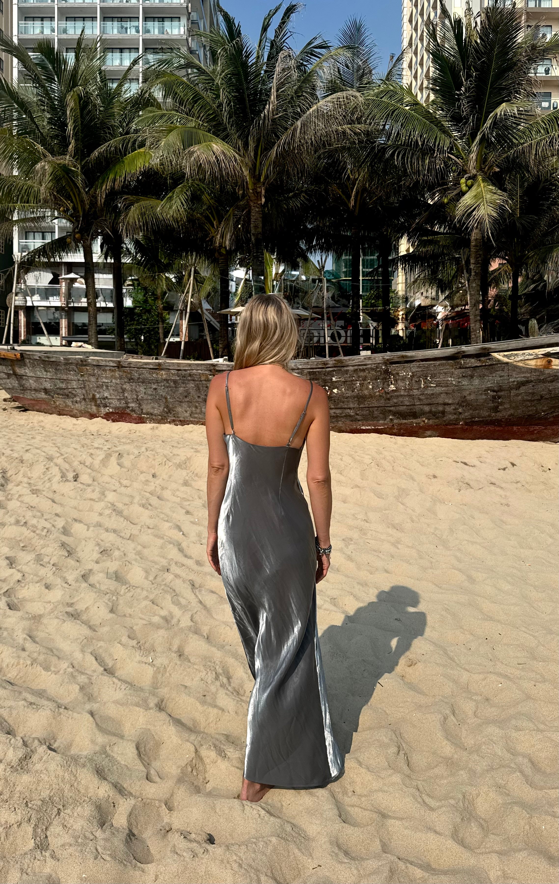 Luminescent Silver Sheen Maxi