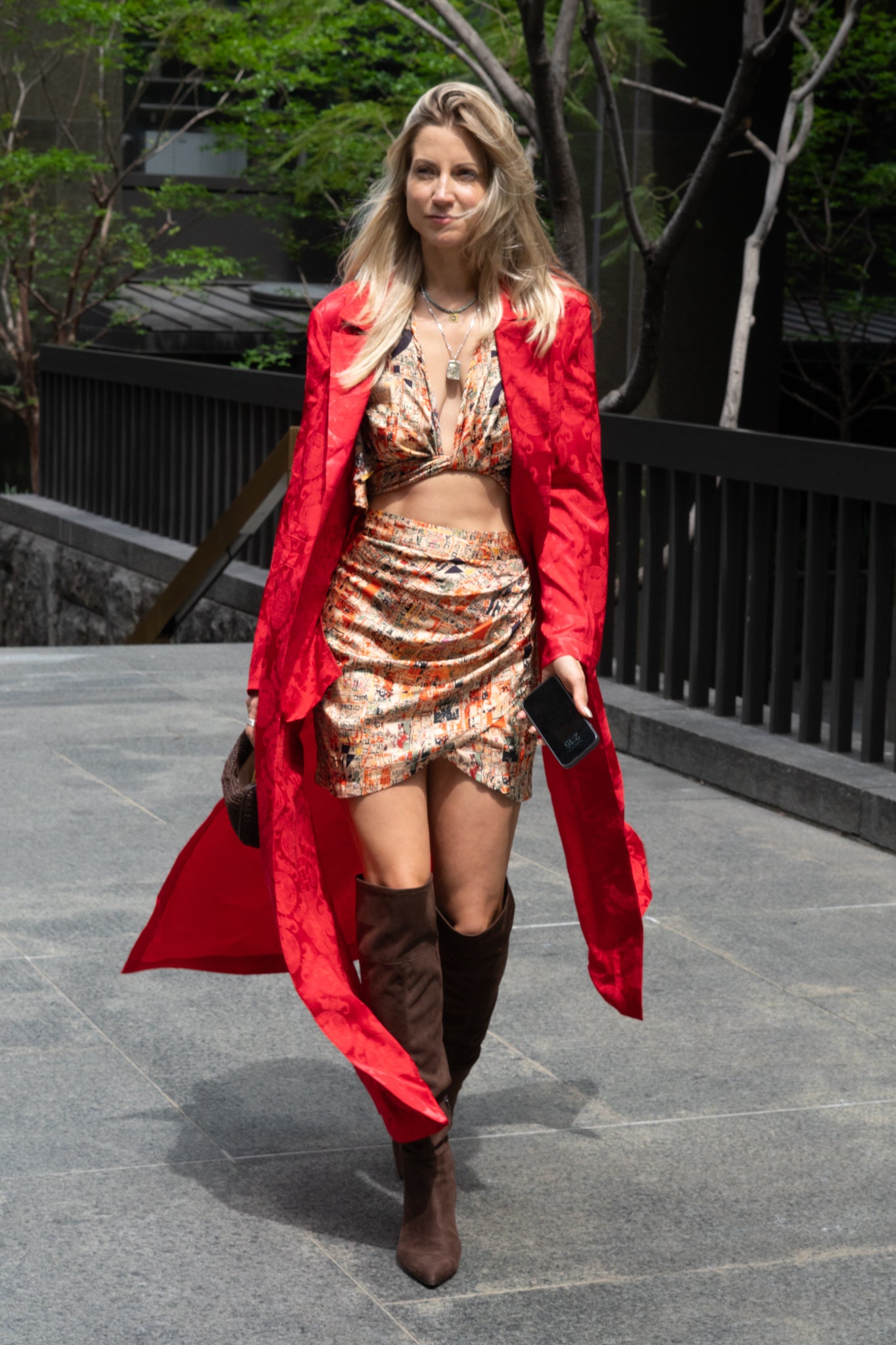 Sydney Silk Duster in Imperial Red