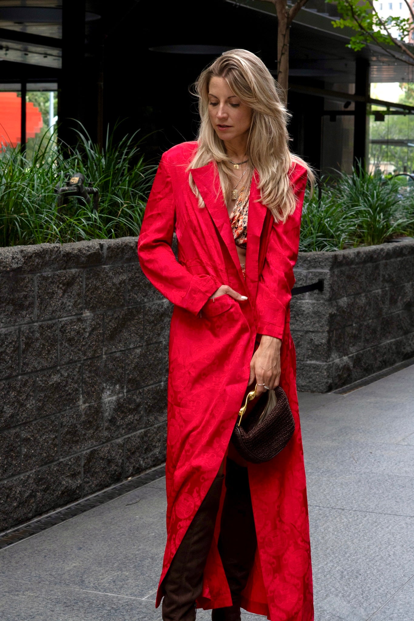 Sydney Silk Duster in Imperial Red