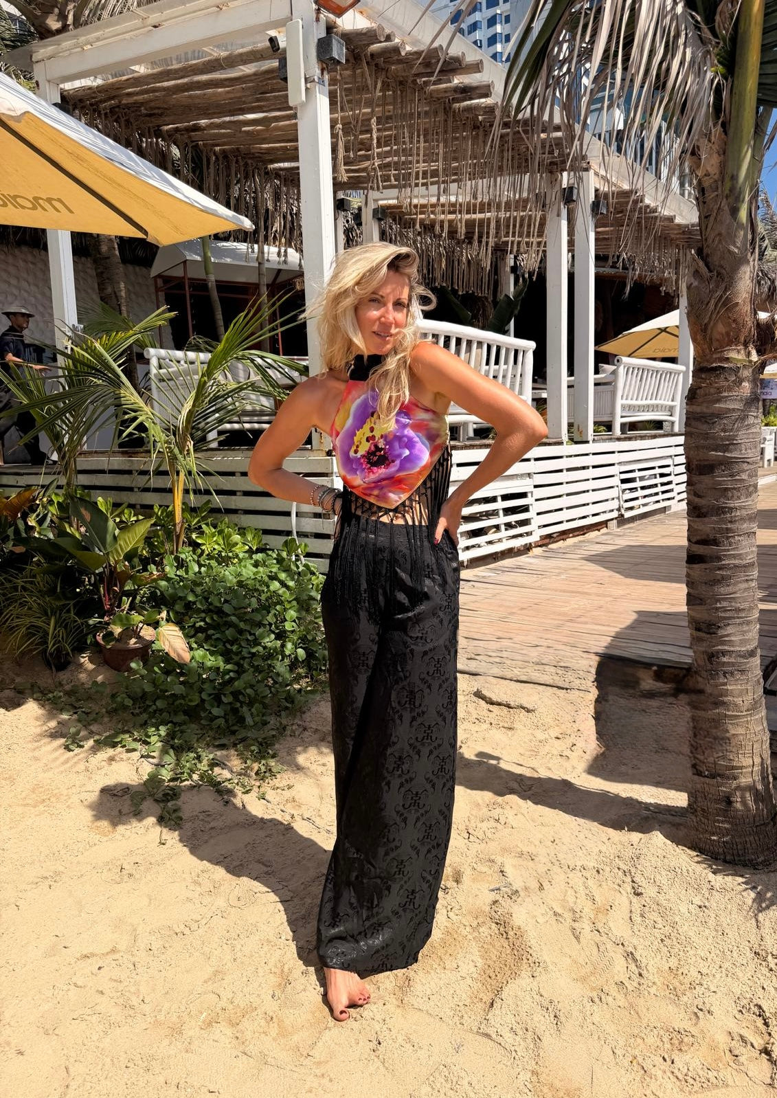 Color me Orchid Print Fringe top (Limited Edition)