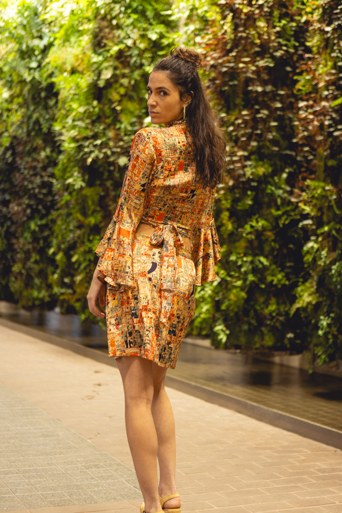 Saigon Silk Set in Red City Print